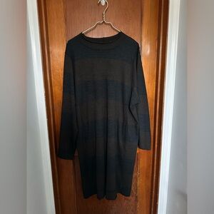 OSKA Striped 100% Wool Long Sweater Dress Pullover Size 6/8